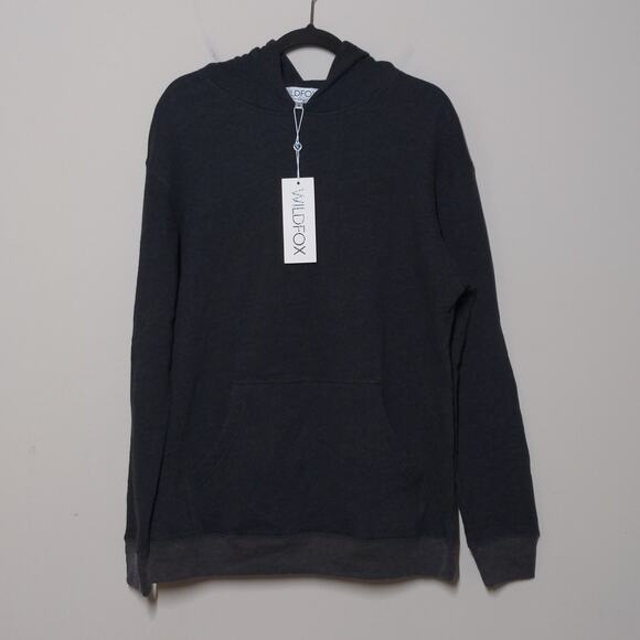Wildfox Charcoal Gray Colin Sweatshirt Hoodie Hooded Sample S New / FLAW - Picture 11 of 11